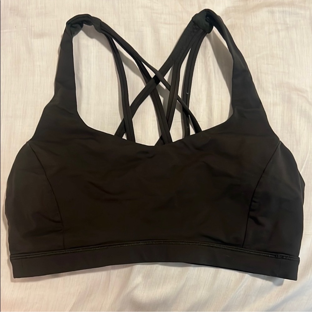 Lululemon Black Strappy Sports Bra